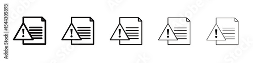 Corrupted file icon black and white vector sign