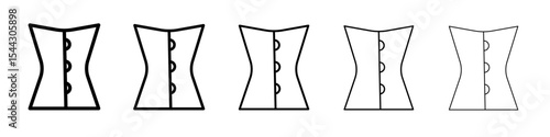Corset icon black and white vector sign
