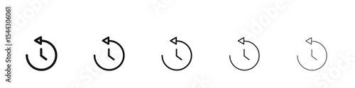 counterclockwise rotation icon black and white vector sign