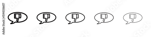 Criticism icon black and white vector sign