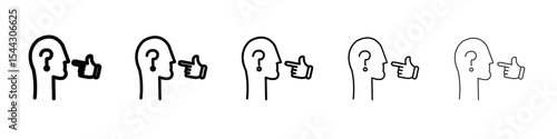 Criticism icon black and white vector sign