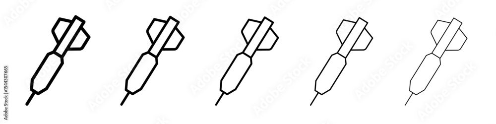 Fototapeta premium darts icon black and white vector sign