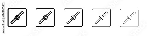 damper icon black and white vector sign