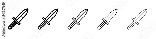 dagger icon black and white vector sign