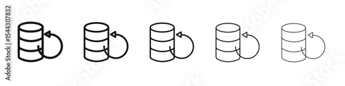 Data Recovery icon black and white vector sign