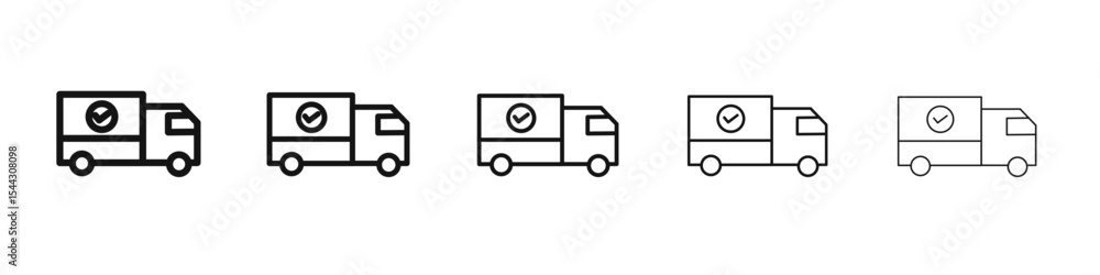 Delivery icon black and white vector sign Delivery icon black and white vector sign