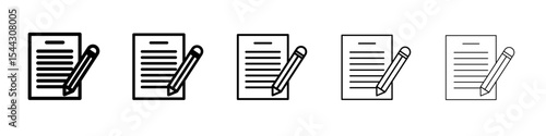 Declarations icon black and white vector sign