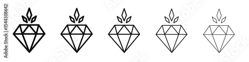 diamond icon black and white vector sign