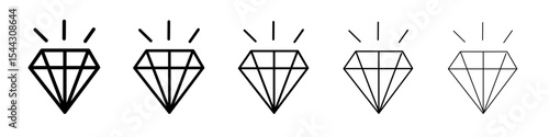diamond icon black and white vector sign