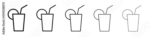 Diet drink icon black and white vector sign
