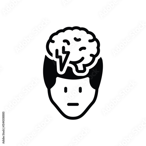 Black solid  icon for stroke