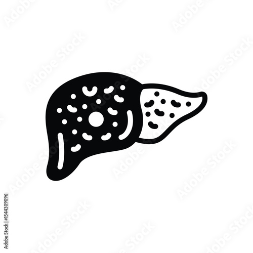 Black solid  icon for cirrhosis
