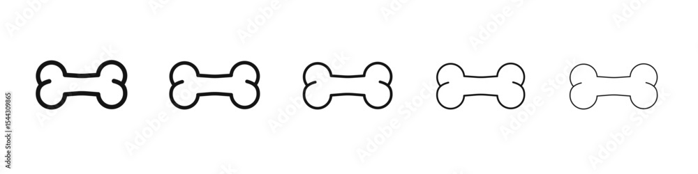 Dog bone icon black and white vector sign Dog bone icon black and white vector sign