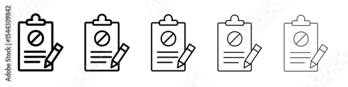 Document petition icon black and white vector sign