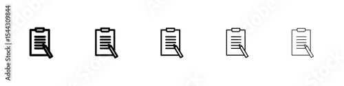 Document petition icon black and white vector sign