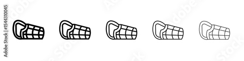 Dog muzzle icon black and white vector sign