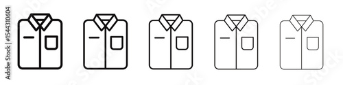 dress shirt icon black and white vector sign