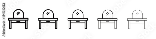 Dresser icon black and white vector sign