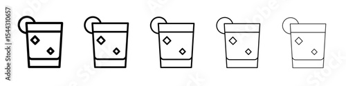 drink icon black and white vector sign