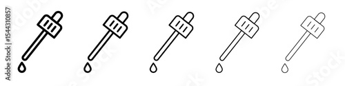 Dropper icon black and white vector sign