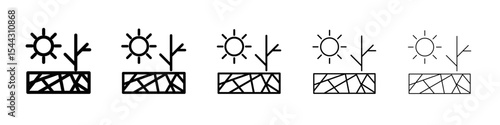 Drought icon black and white vector sign