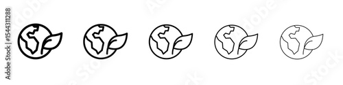 earth environment icon black and white vector sign