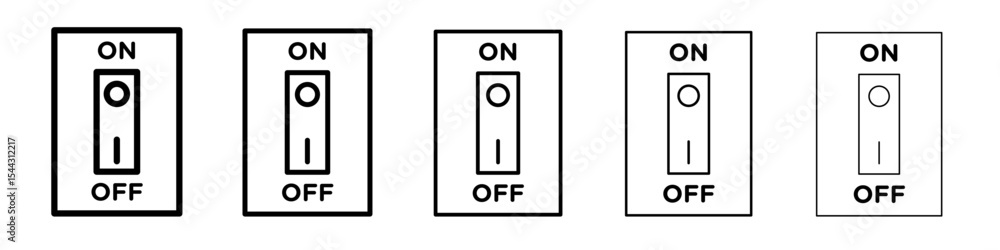 Electric switch icon black and white vector sign Electric switch icon black and white vector sign