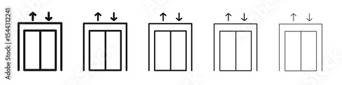 Elevator icon black and white vector sign