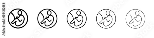 Embryo Child icon black and white vector sign