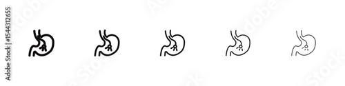 Endoscopy icon black and white vector sign