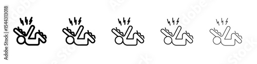 Epilepsy icon black and white vector sign