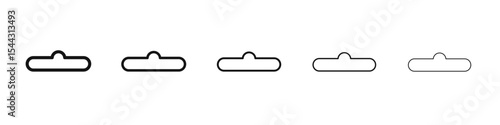 Euro hook icon black and white vector sign
