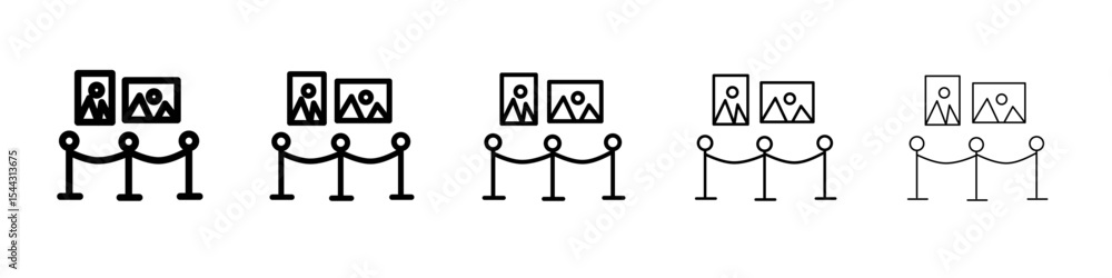 Exhibit icon black and white vector sign Exhibit icon black and white vector sign