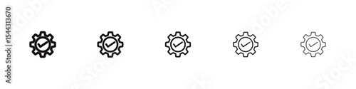 Execution icon black and white vector sign