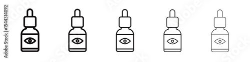 Eye drop icon black and white vector sign