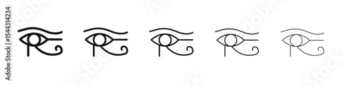 Eye of Horus Egypt Deity icon black and white vector sign