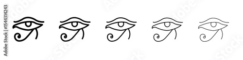 Eye of Horus Egypt Deity icon black and white vector sign