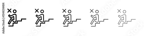 Fail or failure icon black and white vector sign