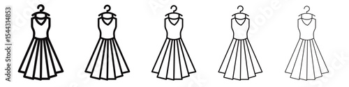 Fashion boutique icon black and white vector sign