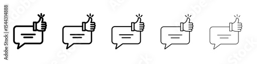Feedback icon black and white vector sign