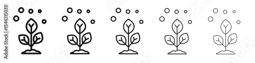 Fertilizer icon black and white vector sign
