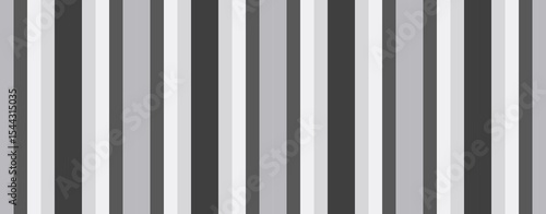 Seamless Vertical Striped Pattern. Black and Gray Monochrome Minimal Background