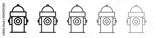 Fire hydrant icon black and white vector sign