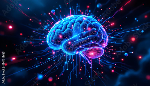 Futuristic Neon Tech and Sci-Fi Visual Backgrounds Featuring AI, Brain Networks, and Synthwave Energy