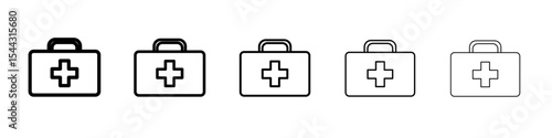 First aid icon black and white vector sign
