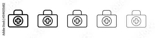 First Aid Icon black and white vector sign