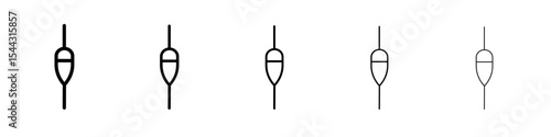 Fishing float icon black and white vector sign