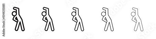 Fitness exercise icon black and white vector sign