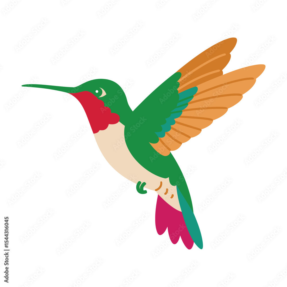 Obraz premium Hummingbird vector art illustration