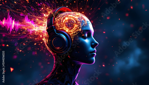 Futuristic Neon Tech and Sci-Fi Visual Backgrounds Featuring AI, Brain Networks, and Synthwave Energy